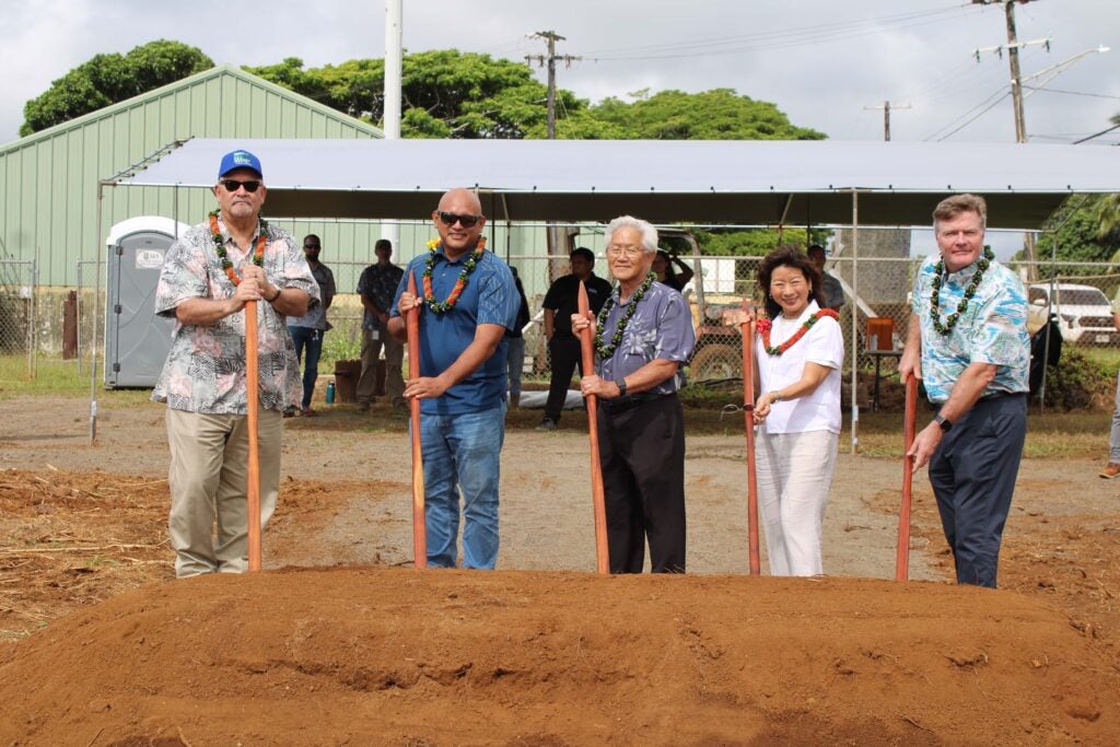 Groundbreaking ceremony and blessing for the Kapa‘a Homesteads Tanks Project.