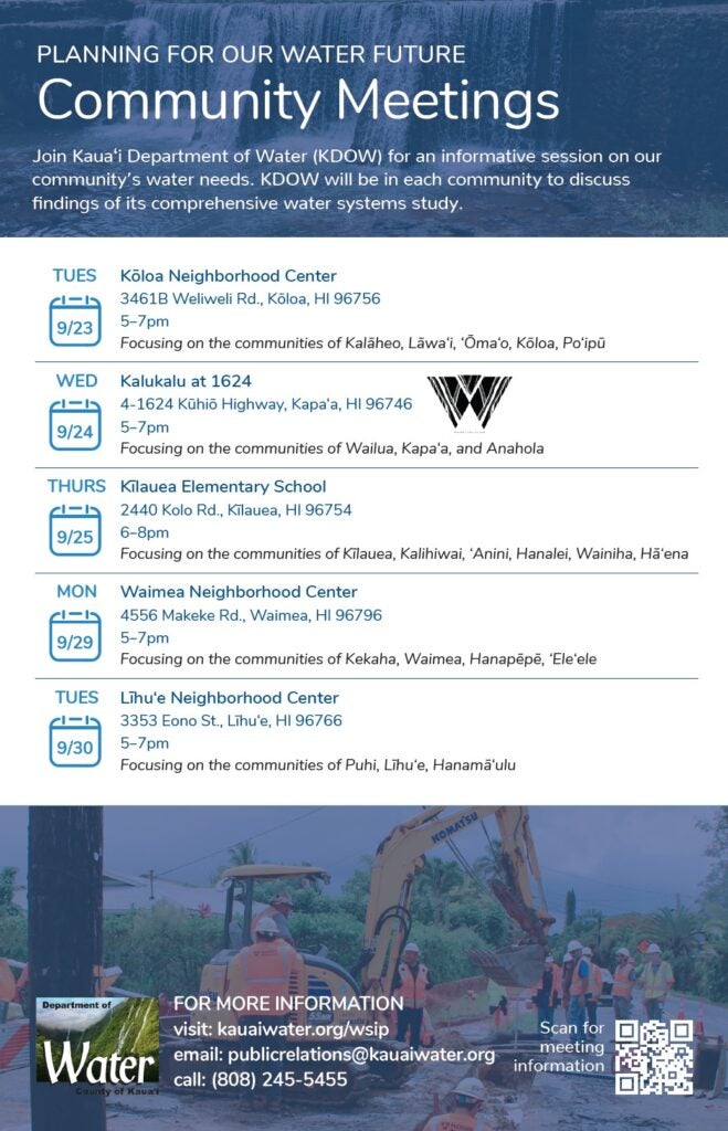 DOW community meetings invitation.